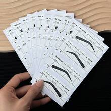 10PCS/Bag Quick Eyebrow Stencil Stickers, Self-Adhesive Brow Shaping Template For Eye Makeup And Tattoo Dual-Use, Beginner-Friendly Lazy Brow Styling Tool, For Daily Makeup And Beginners - Multicolor - View 7