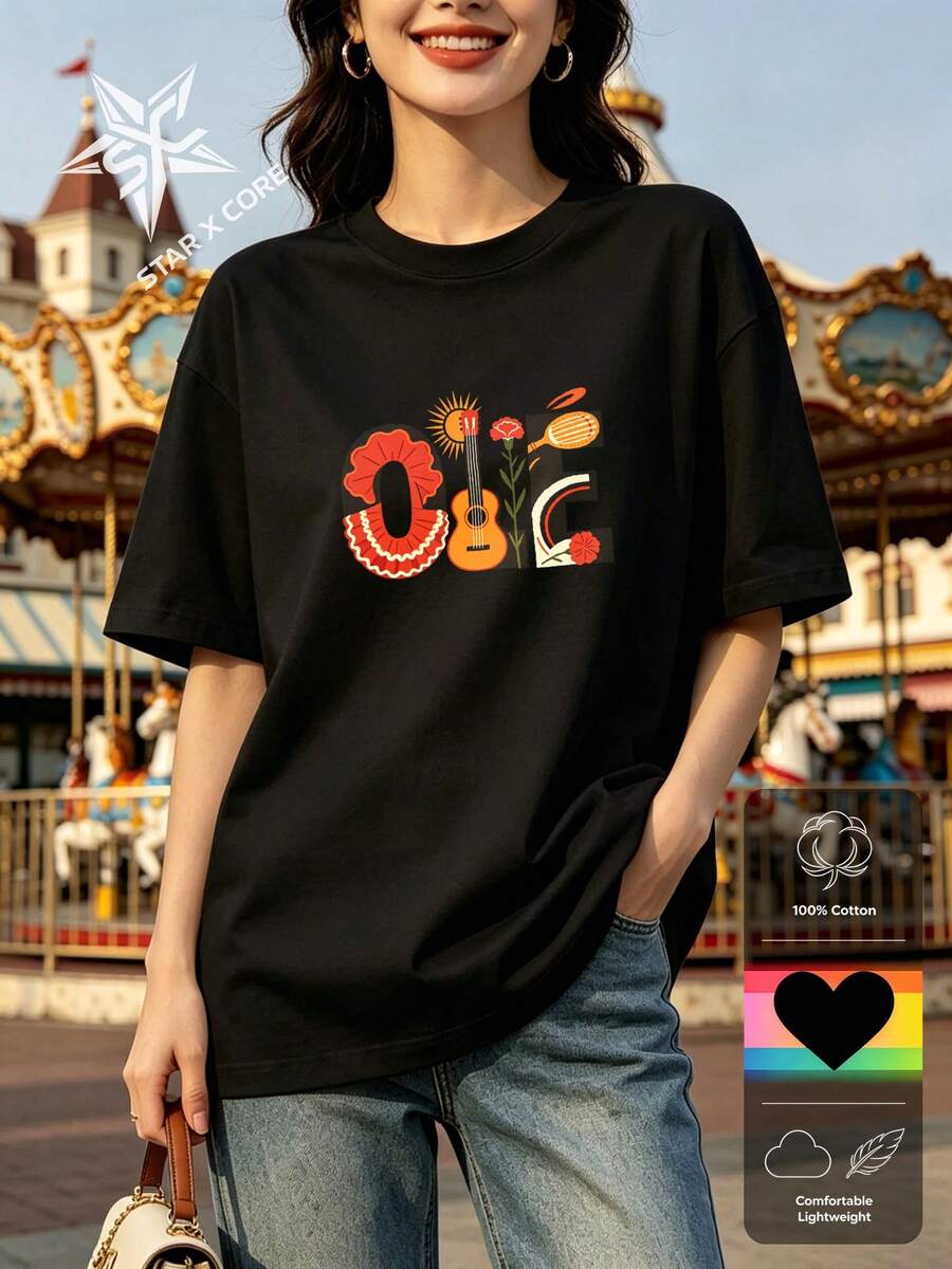 Women T-Shirts - 黑色 - 查看 1