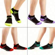 1/5/6/10 Pairs Women's Spring/Summer Compression Sports Socks - Low-Cut, Shock-Absorbing, Breathable, Moisture-Wicking, Arch Support, Suitable For Running, Cycling, Hiking And Outdoor Activities, Random Color - Multicolor - View 2