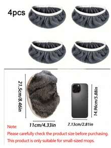 4件/1件裝可重複使用超細纖維拖把布，適用於掃地拖把，乾/濕兩用可水洗平板拖把布套，適合表面/硬木地板清潔，居家清潔配件 - 拖把頭 - 查看 8