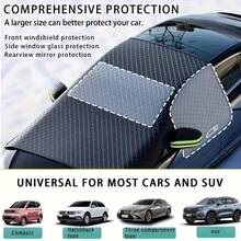1pc Magnetic Windshield Cover With Reflective Strip - All-Season Use, Protects Against Snow, Frost, Rain, Fallen Leaves, Bird Droppings And Tree Pollen - Scratch-Resistant, Easy Installation, Suitable For SUV, Truck, Van, Car (Essential For Spring And Winter) - A - View 10