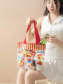 1pc Cartoon PVC Transparent Tote Bag, Waterproof Beach Bag, Large Capacity Swimming Storage Bag, Cosmetic Bag - Multicolor - View 9
