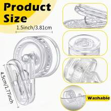 Rotating Suction Cup Storage Rack, No-Drill Damage-Free Clip, Can Hang Gloves, Towels, Washable Design, High Load-Bearing Hook Clip Fixer - View 5