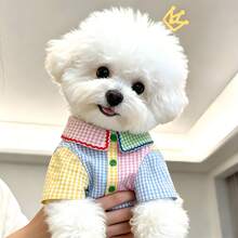 1pc Pet Shirt, Casual Comfortable Breathable, Spring/Summer Cat & Dog Clothes, Suitable For Teddy Poodle And Other Small Pets - Multicolor - View 12