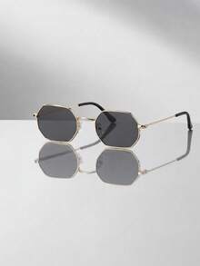 3 Pairs Fashion Small Frame Decorative Glasses Set, Metal Eyeglasses Combination, Holiday Gift - Gold - View 6
