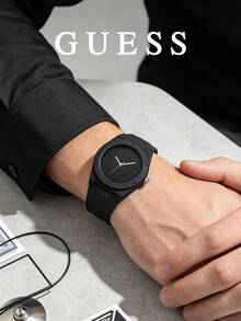 GUESS Ladies Minimal Analog Wristwatch, Japan Quartz Movement, Sport Casual Fashion Gift Watch, W0979L2 - Black - View 3