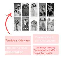 1pc Frameless Ultra Cool Black & White Customized Photo Canvas Print, Birthday Anniversary, Couple Life Record, Family Life Record, Friend Relationship Record, Celebrity, Anime, Custom Combination, Living Room Bedroom Wall Decor Gift, Graduation Anniversary - Multicolor - View 24