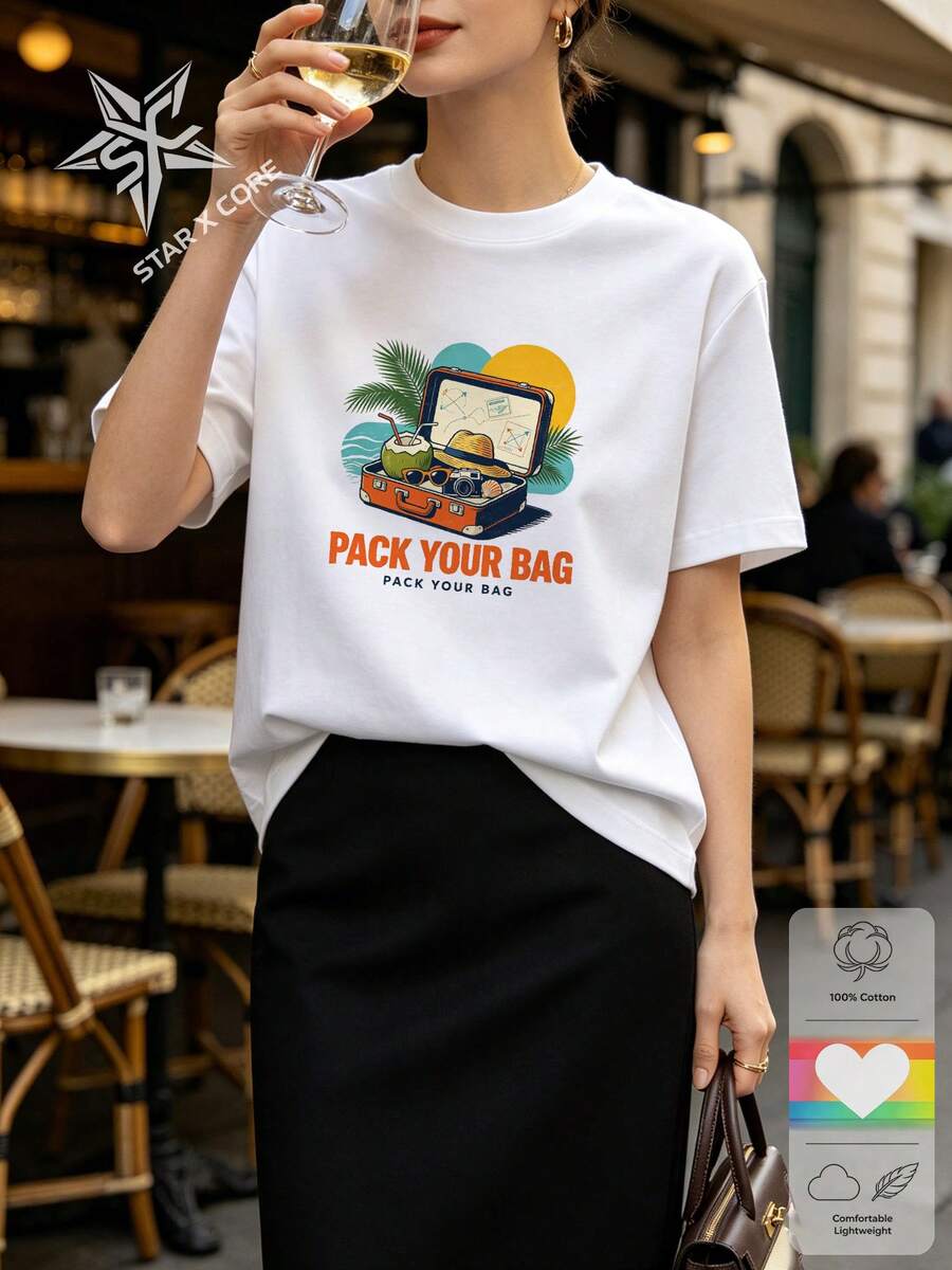 Women T-Shirts - 白色 - 查看 1