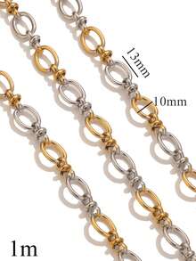 1m Stainless Steel Charms Hip-Hop-Style Round Braided Chain Chunky Chain-Necklace And Bracelet DIY Jewelry Making Supplies For Daily Wear Party Events - Chain - View 11