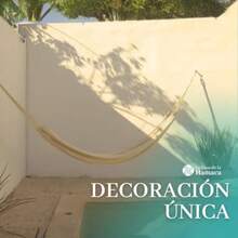 Hamaca Yucateca Grande XXL Colgante Resistente Única para Decoración y Disfrute 100% Algodón Fabricadas en México por Mexicanos Perfecta para el hogar. - Beis - Ver 6