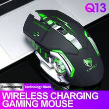 Ratón inalámbrico Bluetooth de doble modo T-WOLF Q13, carga TYPE-C, silencioso, con iluminación, ratón para juegos - Ver 14