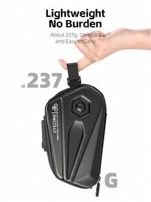WEST BIKING Bicycle Saddle Bag 2.6L Large Capacity Hard Shell Waterproof Cycling Gear Storage Bag, Rear Light Mountable, Dual Side Zipper - Multicolor - View 9