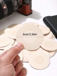 一次性圓形乳貼，無縫透氣自黏式隱形胸罩，內衣配件，防止意外露點乳貼 - 杏色 - 查看 2