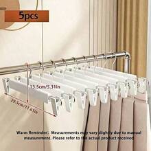 1/5/10pcs Pants Rack Hanger For Pants And Coats, Seamless Non-Slip Extendable Closet Storage Rack, Pants Clips, Room Decor, Home Decor, Bedroom Decor, Short Skirts, Shoes, Jeans, Boots, Midi Skirts, Spring, Minimalist, Summer Tops - White - View 7
