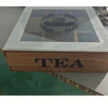1pc Wooden Tea Box, Multiple Sizes Available, Tea Bag Compartment Storage Box, Coffee Bag Multi-Functional Container, With Transparent Flip Lid For Desktop Tea Bags And Tea Leaves - Multicolor - View 6