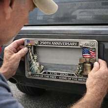 Veteran Memorial Frame License Plate Commemorative Frame Iron Art Craft Decorative Ornament - Multiple Styles - View 1