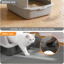 Cat Litter Mat, Splash‑Proof & Litter‑Tracking Prevention, Double‑Layer Filtering Litter‑Trapping Mat For Cat Litter Box, Sand‑Leakage Toilet Foot Mat - Multicolor - View 11