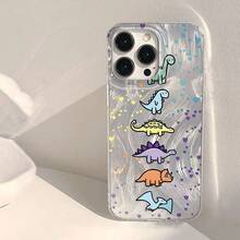 NcmRyu Heart Cartoon Dinosaur Silicone Phone Case, Suitable For Daily Use, Compatible With Apple 17, 16, 15, 14, 13, 12, 11 Pro Max And Various Models. It Features Waterproof, Shockproof And Scratch-Resistant Functions. - White - View 7