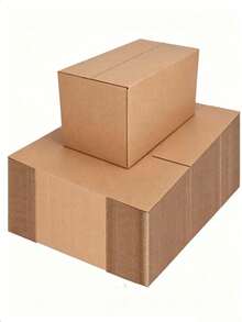 20/5pcs Brown Corrugated Cardboard Boxes, Suitable For Halloween And Christmas Shipping, Small Business Packaging, Valentine's Day Gifts And Daily Express Delivery - Brown - View 1