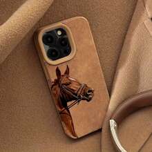 Brown Horse Pattern Phone Case Suitable For IPhone 17 16 15 14 13 12 11 Pro/Max/Plus Anti Drop And Shockproof Back Cover - ZS - 查看 7