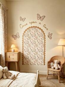 1 Set Floral Bow Arch Wall Decals, Baby Room Decorative Stickers, Soft Removable, Easy To Apply, Baby Shower Decoration, Children's Room Decor, Baby Gift, Nursery Decoration - Multicolor - View 2