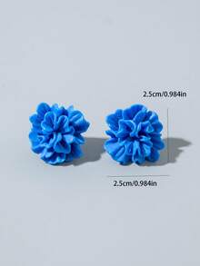 1 Pair/Fashion Bohemian Style Resin Camellia Earrings Suitable For Women's Daily Commute Outfit Jewelry Gift - Multicolor - View 10
