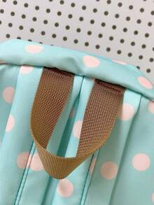 Korean Ins Style Polka Dot Heart Backpack, Japanese Fresh Lightweight Student School Bag, Cute Casual Daily Use Backpack - Multicolor - View 8