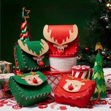 Handmade Sewing Fun, 4pcs Sewing Kit, DIY Beginner Craft Arts Simple Fun Sewing Set, DIY Art Kit Sewing Bag Deer Bag (1 Set) Handmade Gift - Multicolor - View 4
