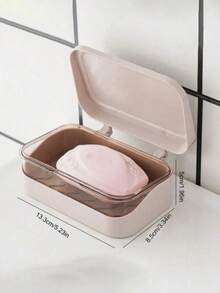 1/2 buah Kotak Sabun Plastik Tebal Warna Netral Modern, Tutup Flip + Struktur Baki Drainase Transparan, Tempat Sabun Persegi Panjang Kedap Debu, Perlengkapan Penting untuk Kembali ke Sekolah, Cocok untuk Kamar Mandi, Asrama, Perjalanan, Berkemah, dan Penggunaan Sehari-hari - mimbar - View 15