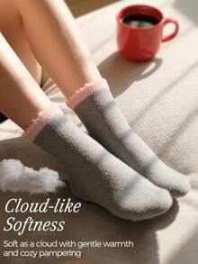 10/7/5/3/1 Pares de Calcetines de Pantufla de Peluche Esponjoso, Regalo Cálido y Cómodo para Mujeres, Tela Suave y Cálida, Color Aleatorio - Calcetines para Mujeres, Calcetines Blancos, Calcetines Esponjosos, Invierno, Calcetines de Invierno, Ropa de Invierno, Regalo para Mujeres, Halloween, Regalo de Navidad - Multicolor - Ver 6