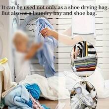 1Pc/2Pcs Washing Machine Shoe Wash Bag, Mesh Laundry Bag For Sneakers Boots Delicates, Reusable Protective Washing Bag Dryer For All Shoe Types And Garment Care - White - View 3