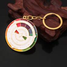 Geometric Round Color Wheel Brooch Unisex Fashion Versatile Personalized Car Keychain Accessories Wholesale - Multicolor - View 11