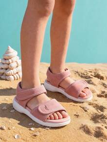 Girls' Open Toe Sandals Soft Sole Comfortable Footbed Adjustable Strap Casual Outdoor Beach Pink - Pink - View 5