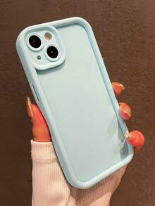 Casing Ponsel Tebal Anti Guncangan Warna Biru Polos Kompatibel dengan Apple 17 Pro Max/17 Pro/17 Air/17/16 Pro Max/16/16 Pro/16 Plus/16E/15/15 Plus/15 Pro/15 Pro Max Hadiah Paskah Lembut untuk Ibu - Baby Blue - View 2
