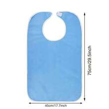 1pc Adult Feeding Assistance Rehabilitation Bib, Suitable For Elderly And Adults, Adjustable Towel Cloth Napkin, Snap Button Design - Waterproof And Reusable, Unisex - A - View 15