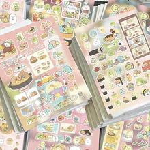 8pcs Cute Dango Party Die-Cut Stickers, Cat & Japanese Healing Style Packaging Material, Waterproof Decals - Multicolor - View 5