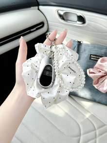 Creative Hair Scrunchie Car Keychain Pendant Car Key Chain Bag Charm Car Key Ring - Polka Dot Style - View 10