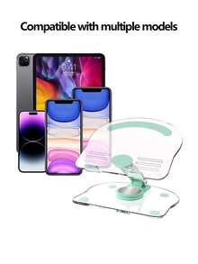 Transparent Acrylic Tablet Stand - Adjustable, 360° Rotating And Foldable, Non-Slip Design. Suitable For 4.7-13 Inch Devices (Including Cases); Suitable For Room Decor, Kitchen And School. Stand Office Supplies, Laptop Mouse Wind Turbine Stand, Smartphone Stand 17 Phone Case Cover Marking Decoration, Protective Case Project, Phone Grip - View 8