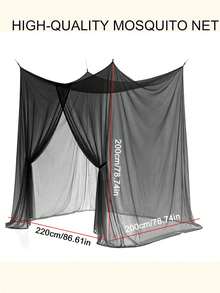 Mosquito Net, Single Door Mosquito Net, Double Bed Mosquito Net, Hanging Mosquito Net, Home Bedroom Floor-Standing Mosquito Net, Suitable For 1.8m Bed, 1.5m Bed, 2m Bed, Bedroom Outdoor Decoration, Adult Bed Decoration, Without Light Strip, Garden Mosquito Net - Single Door Model - View 3