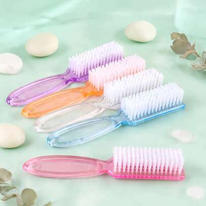 Bộ 4 bàn chải vệ sinh móng tay cán dài đa năng, chổi quét bụi móng và da thừa, phù hợp cho làm móng tay và móng chân, dụng cụ làm móng chuyên nghiệp, dùng tại nhà và salon