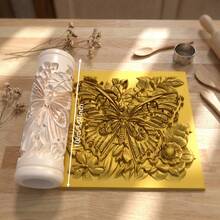 Multi-Style Texture Rollers, Butterfly, Dinosaur Skeleton, Mushroom, Embossed Roller Tools, Suitable For DIY Earrings Making Tools - Texture Roller - View 2