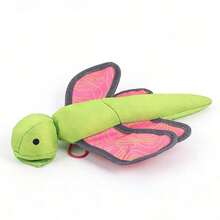 Dog Spring-Loaded Flying Insect Toy, Oxford Fabric Interactive Squeaky Chew Toy, Pet Fun Throw Toy - Green - View 6