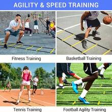 3-Meter 6-Section, 4-Meter 8-Section Agility Ladder, Speed Agility Training Ladder, Jump Rope Ladder, Rope Ladder, Speed Ladder, Detachable Portable Soccer Training - Multicolor - View 4