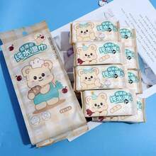 1 Pack Of 8pcs Wet Wipes, EDI Pure Water Cleaning Wet Wipes, Student Portable Non-Woven Fabric Small Pack Wet Wipes. - Multicolor - View 1