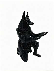 Ancient Egyptian Anubis Themed Creative Pen Holder | Desktop Decor/Storage Dual-Use Jackal Head God Design | Suitable For Study/Office/Student Dormitory Ancient Themed Decorative Gift - Ancient Egyptian Anubis Themed Creative Pen Holder - View 4
