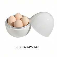 Creative Aluminum Egg-Shaped Microwave Egg Cooker Steamer Cup, Adjustable Soft/Hard Boiled Egg Maker, Compact Quick Breakfast Gadget, Suitable For Student Dorms, Office Spaces And Small Kitchens - Multicolor - View 15
