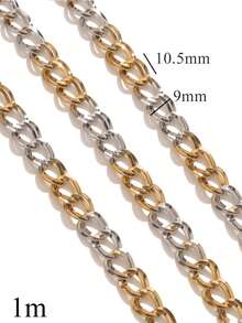 1m Stainless Steel Charms Hip-Hop-Style Round Braided Chain Chunky Chain-Necklace And Bracelet DIY Jewelry Making Supplies For Daily Wear Party Events - Chain - View 12