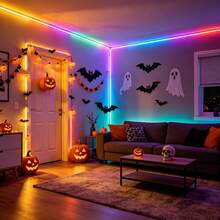 LED Strip Lights, Smart LED Light Strip With 44-Key Remote Control And APP Control, Customizable Size, Adjustable Color Flashing Speed, DIY Mode, Easy Installation, Suitable For Bedroom Decoration, TV Backlight, Ceiling, Party Atmosphere, Gaming Atmosphere - TY-c-44K-b - View 7