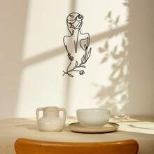1pc Women's Back Silhouette Metal Wall Decor, Modern Abstract Female Figure Sculpture, Minimalist Line Art Decoration, Romantic Women's Metal Hanging Ornament - Perfect Choice For Bedroom, Living Room, Home Decor, Outdoor Arrangement, Theme Party And Housewarming Gift, Valentine's Day Gift, Christmas Best Gift - D - View 9