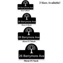 4 Sizes Available! Custom House Name Sign, Modern Hollow Tree Of Life Metal House Number Plate, Personalized Address Sign, House Sign, Porch Sign, Front Door Sign, Housewarming Gift - Black - View 3